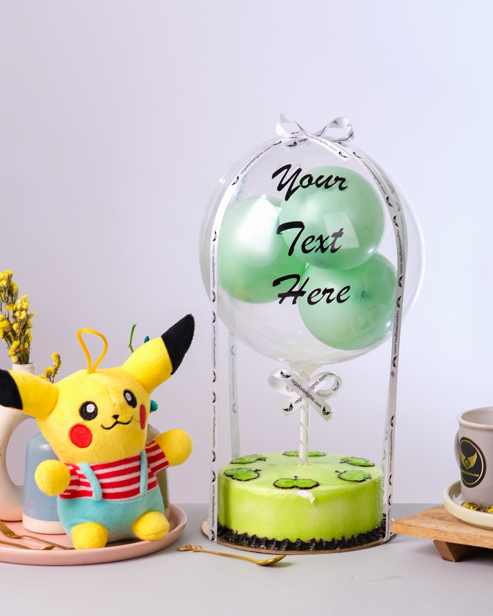 Green Apple Regalo Cake & Pikachu Regalo Delights