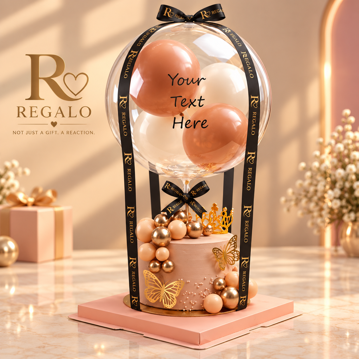 Balls, Crown & Butterflies Regalo Cake