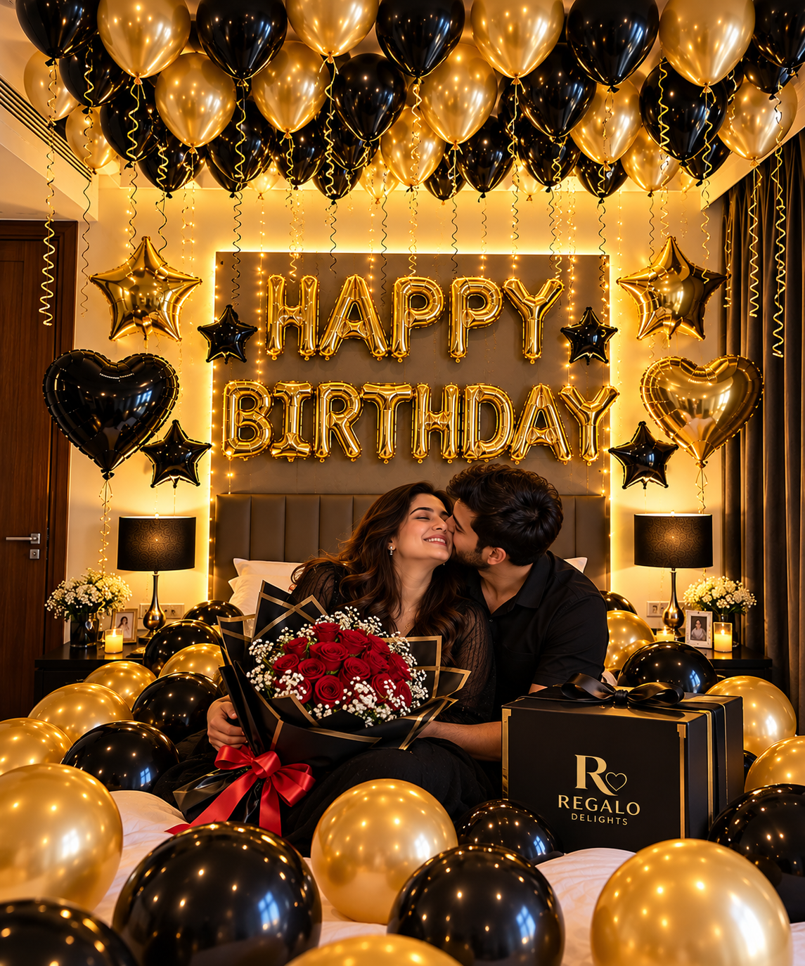 🖤✨ Black & Gold Birthday Decor