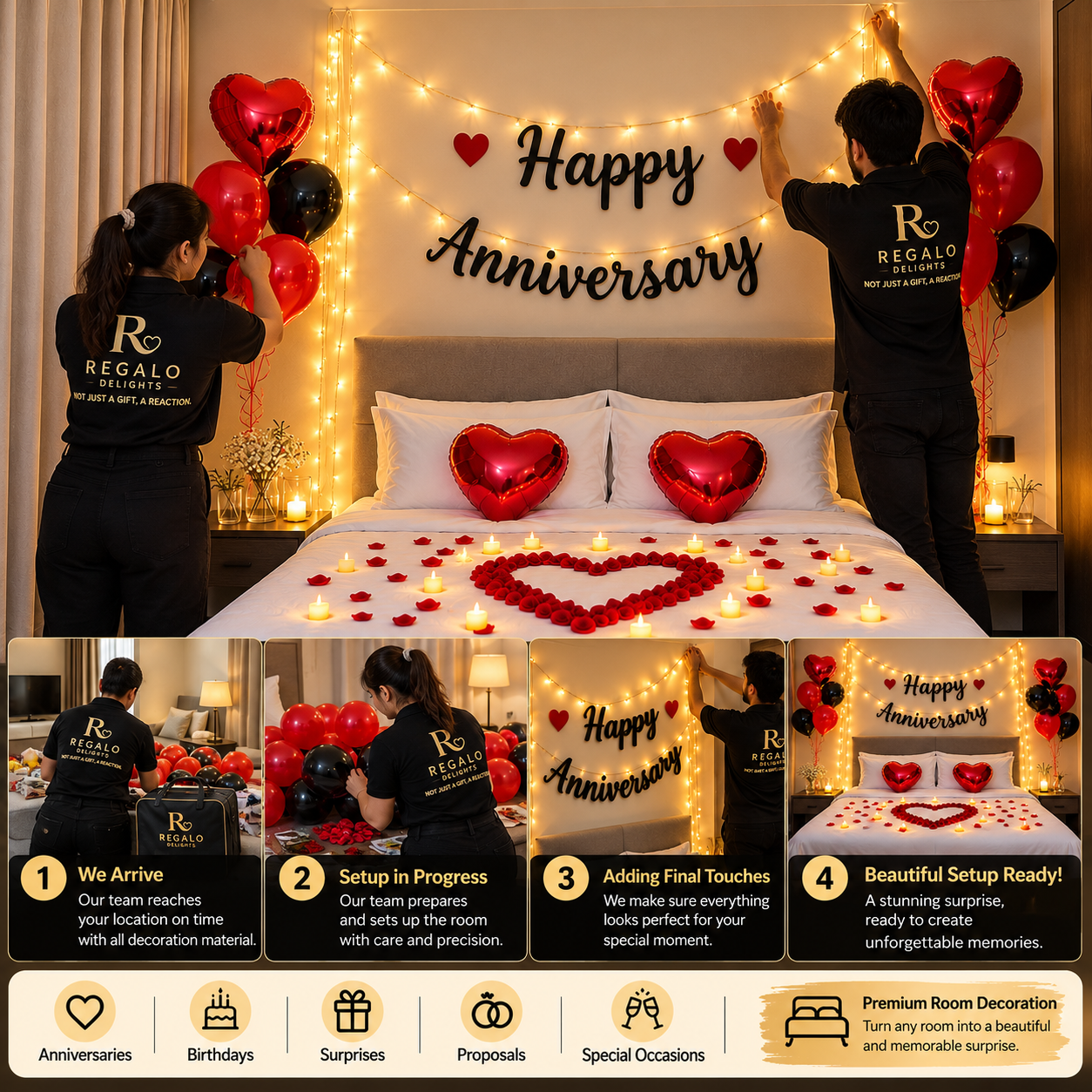 ❤️ Anniversary Room Decor