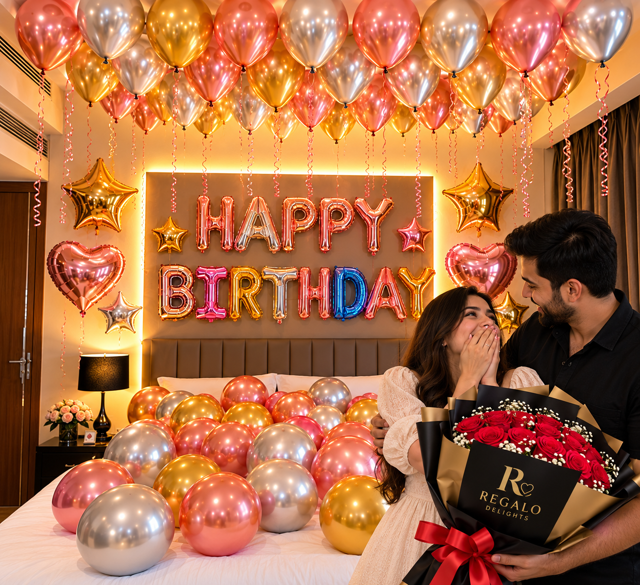 🌹✨ Rose Gold Birthday Decor