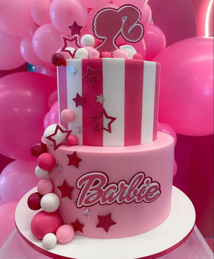 Barbie 2 Tier Stars & Balls Cake Regalo Delights