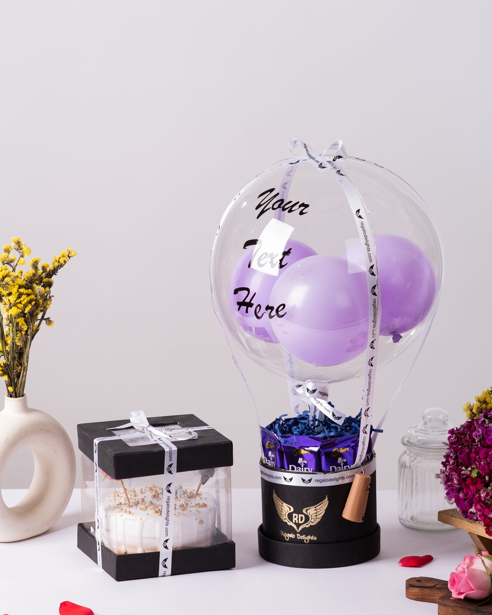 Dairy Milk Bouquet & Cake Regalo Delights