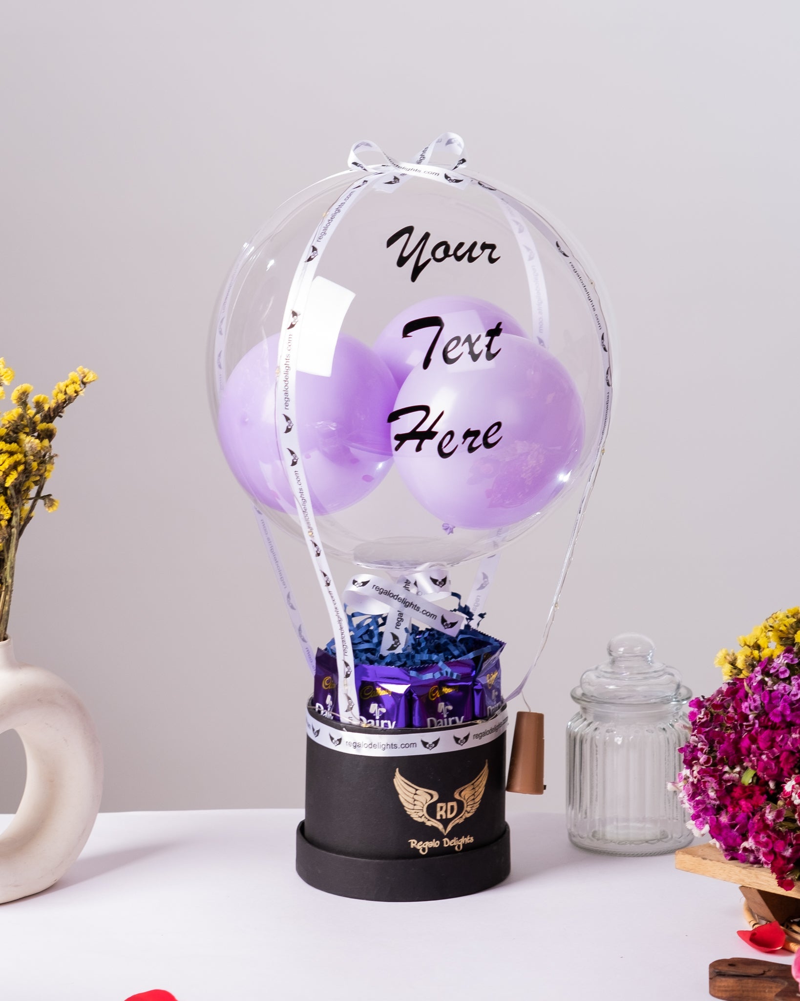 Dairy Milk Hot Air Bouquet Regalo Delights