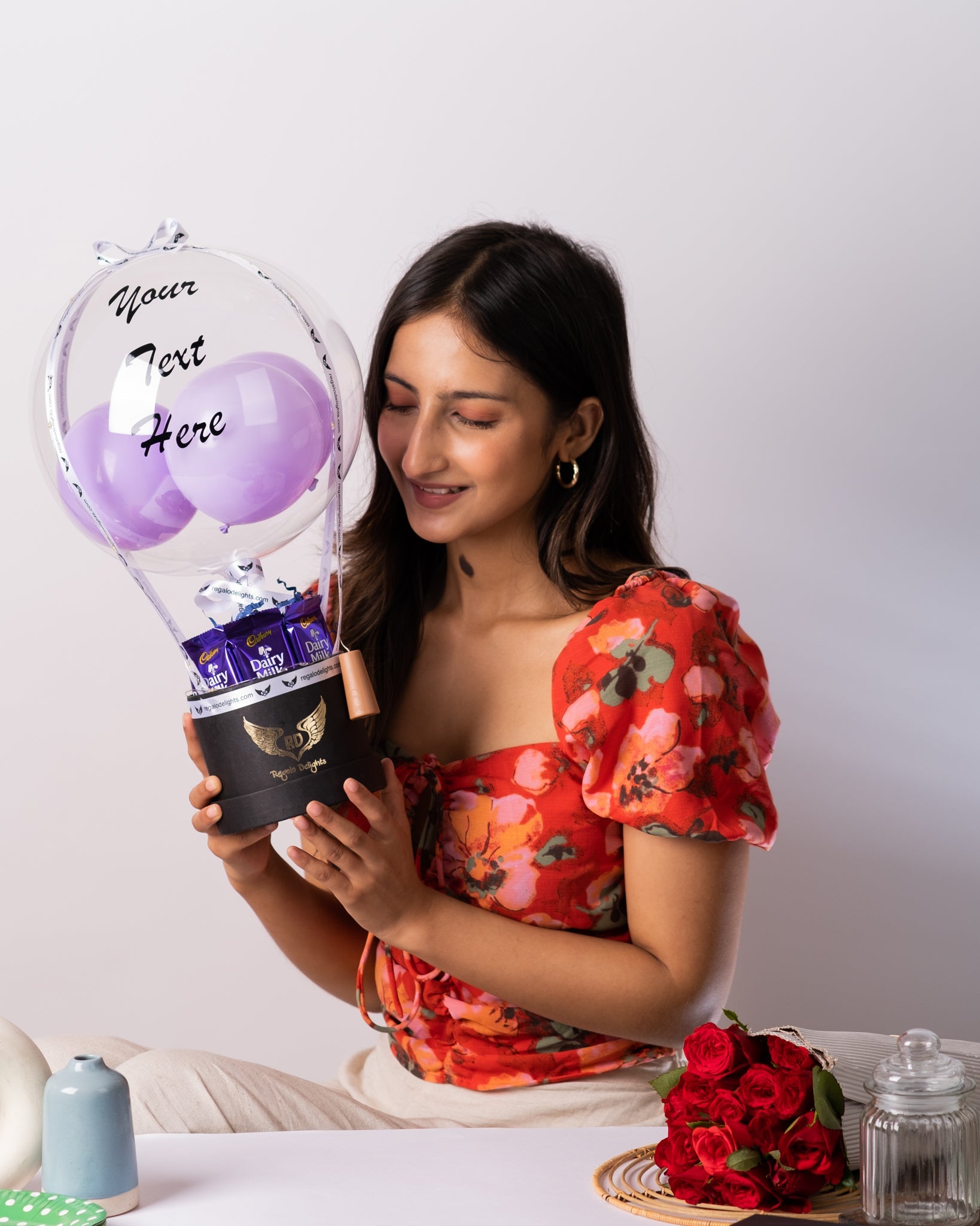 Dairy Milk Hot Air Bouquet Regalo Delights