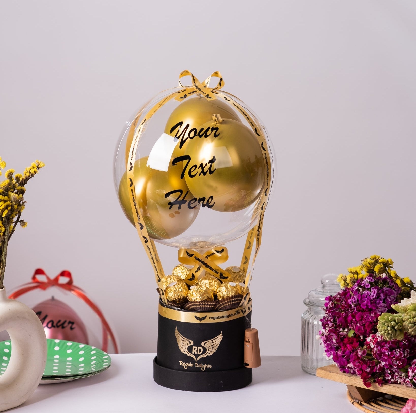 Ferrero Rochers Hot Air Bouquet Regalo Delights