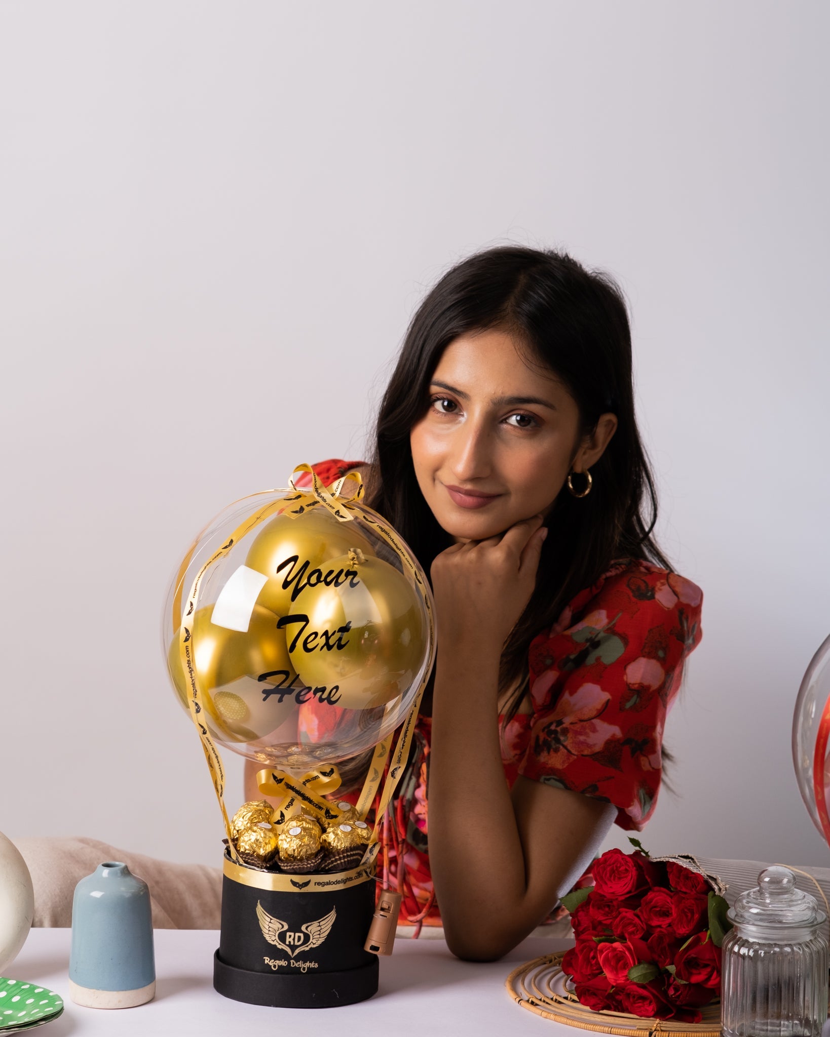Ferrero rochers hot air bouquet