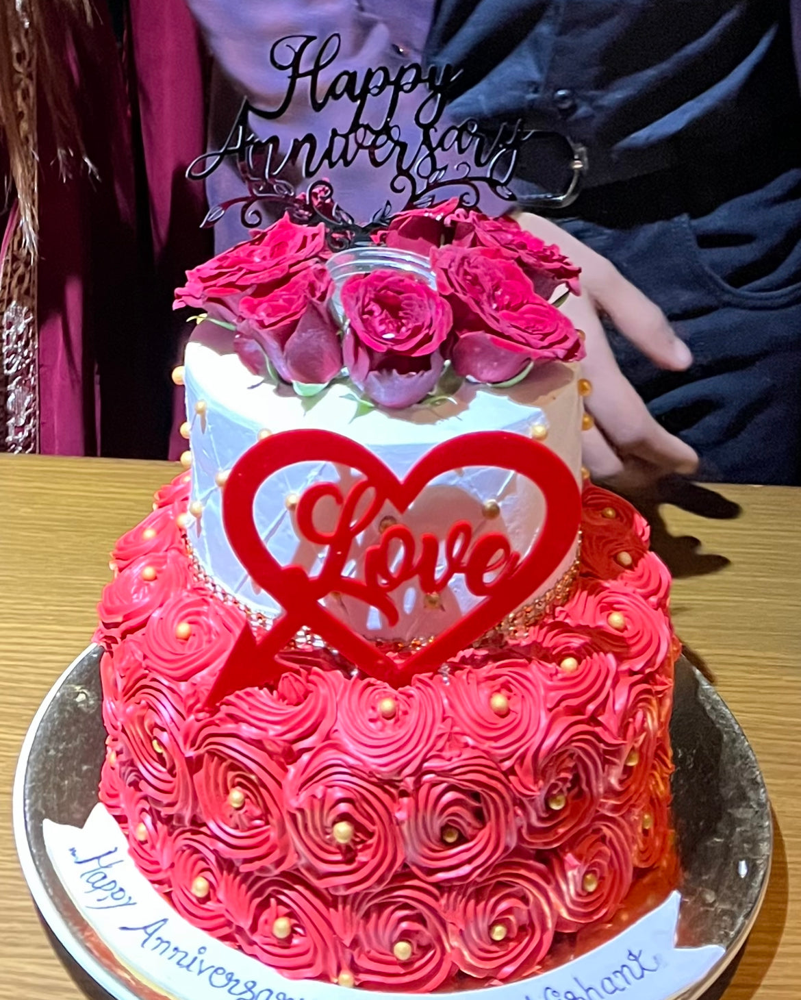 Love Rose Smoke Cake Regalo Delights