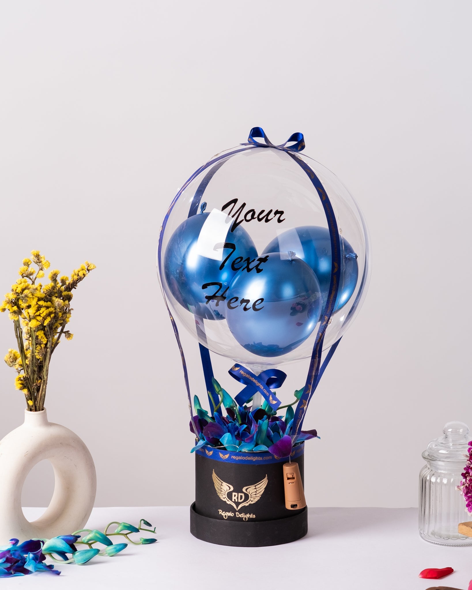Orchids Hot Air Bouquet Regalo Delights